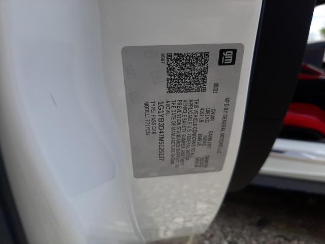 Photo 10 from auction – 2021 CHEVROLET CORVETTE S with VIN 1G1YB3D47M5125137