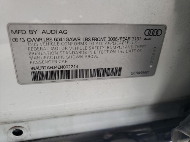Photo 10 from auction – 2014 AUDI A8 L QUATT with VIN WAUR2AFD4EN002214