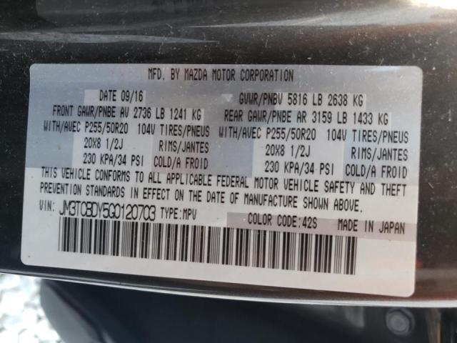 Photo 10 from auction – 2016 MAZDA CX-9 GRAND with VIN JM3TCBDY5G0120703