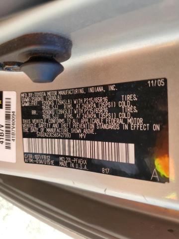 Photo 10 from auction – 2006 TOYOTA SIENNA CE with VIN 5TDZA23C56S427993