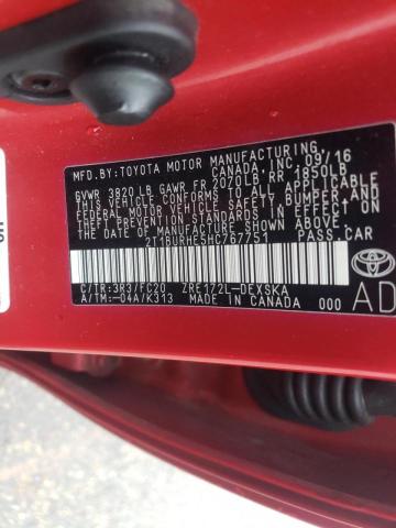 Photo 10 from auction – 2017 TOYOTA COROLLA L with VIN 2T1BURHE5HC767751