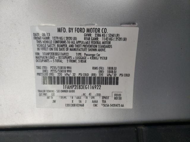 Photo 10 from auction – 2014 FORD TAURUS SEL with VIN 1FAHP2E83EG116922
