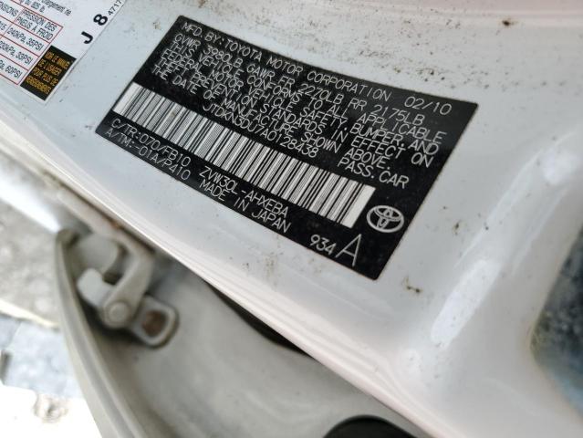 Photo 10 from auction – 2010 TOYOTA PRIUS with VIN JTDKN3DU7A0128438