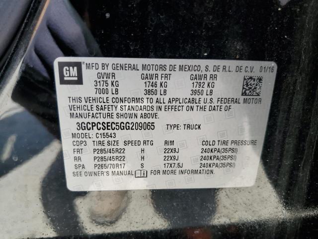 Photo 10 from auction – 2016 CHEVROLET SILVERADO with VIN 3GCPCSEC5GG209065