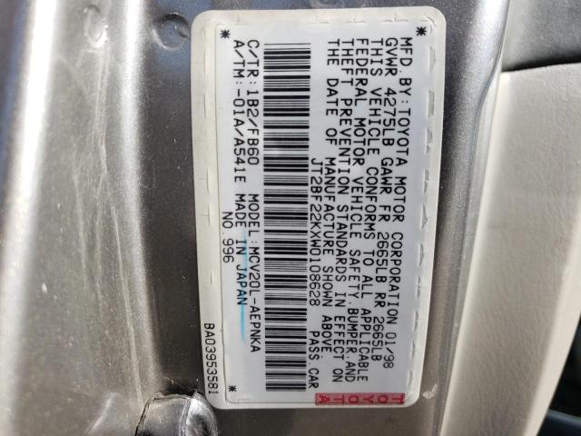 Photo 10 from auction – 1998 TOYOTA CAMRY CE with VIN JT2BF22KXW0108628