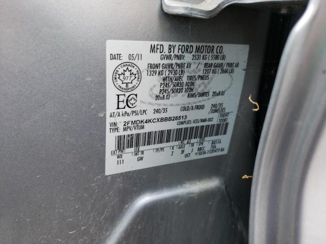 Photo 10 from auction – 2011 FORD EDGE LIMIT with VIN 2FMDK4KCXBBB28513