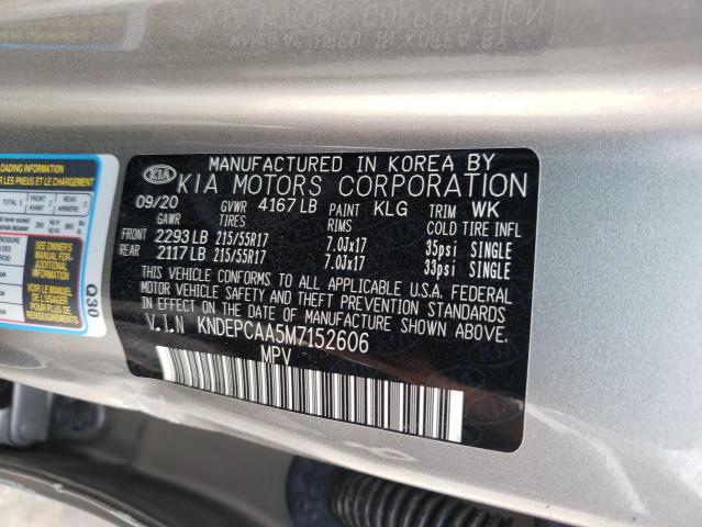 Photo 10 from auction – 2021 KIA SELTOS LX with VIN KNDEPCAA5M7152606