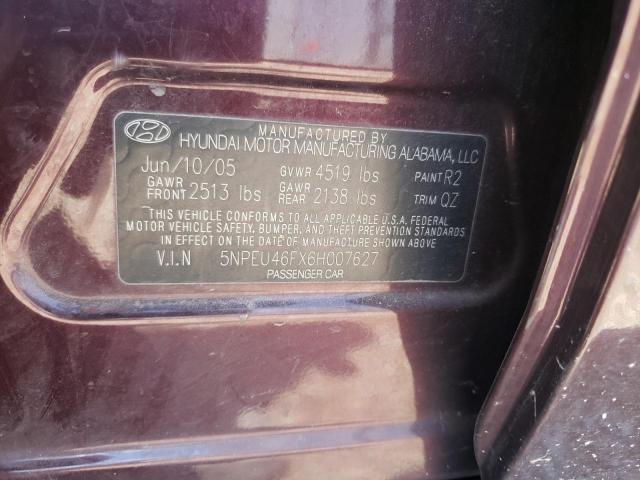 Photo 10 from auction – 2006 HYUNDAI SONATA GLS with VIN 5NPEU46FX6H007627