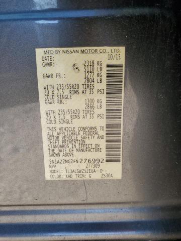 Photo 10 from auction – 2015 NISSAN MURANO S with VIN 5N1AZ2MG2FN276992