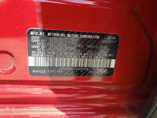 Photo 10 from auction – 2017 MITSUBISHI OUTLANDER with VIN JA4AD2A31HZ065129
