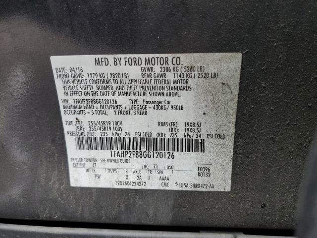 Photo 10 from auction – 2016 FORD TAURUS LIM with VIN 1FAHP2F88GG120126