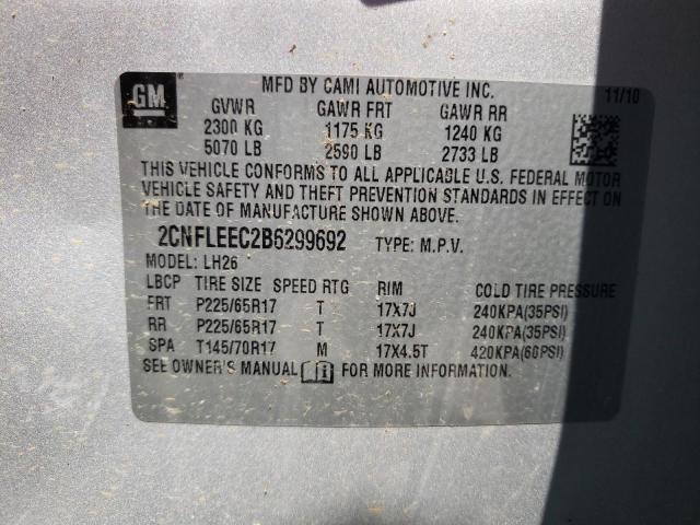 Photo 10 from auction – 2011 CHEVROLET EQUINOX LT with VIN 2CNFLEEC2B6299692