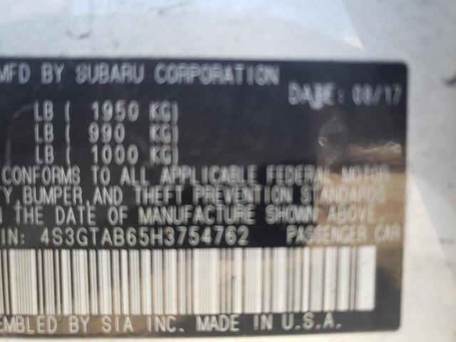 Photo 10 from auction – 2017 SUBARU IMPREZA PR with VIN 4S3GTAB65H3754762