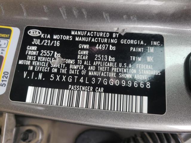 Photo 10 from auction – 2016 KIA OPTIMA LX with VIN 5XXGT4L37GG099668