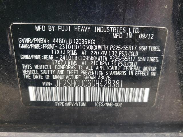 Photo 10 from auction – 2013 SUBARU FORESTER 2 with VIN JF2SHCDC6DH428381