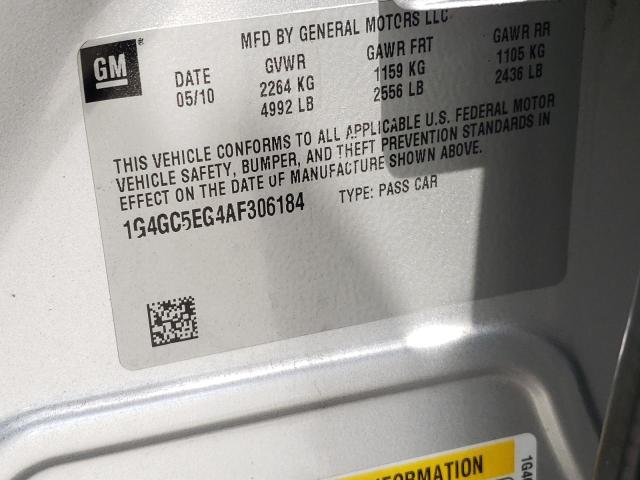 Photo 10 from auction – 2010 BUICK LACROSSE with VIN 1G4GC5EG4AF306184