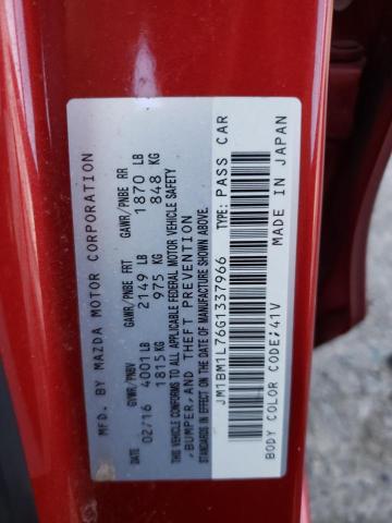 Photo 10 from auction – 2016 MAZDA 3 TOURING with VIN JM1BM1L76G1337966