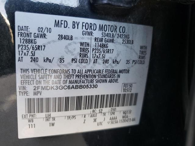 Photo 10 from auction – 2010 FORD EDGE SE with VIN 2FMDK3GC6ABB05330