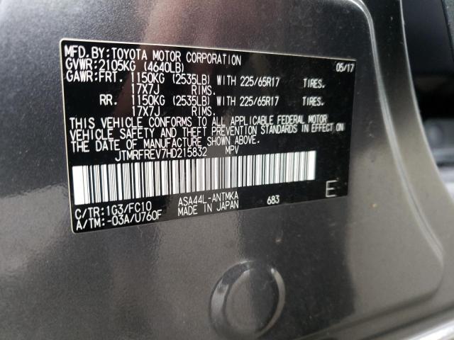 Photo 10 from auction – 2017 TOYOTA RAV4 XLE with VIN JTMRFREV7HD215832