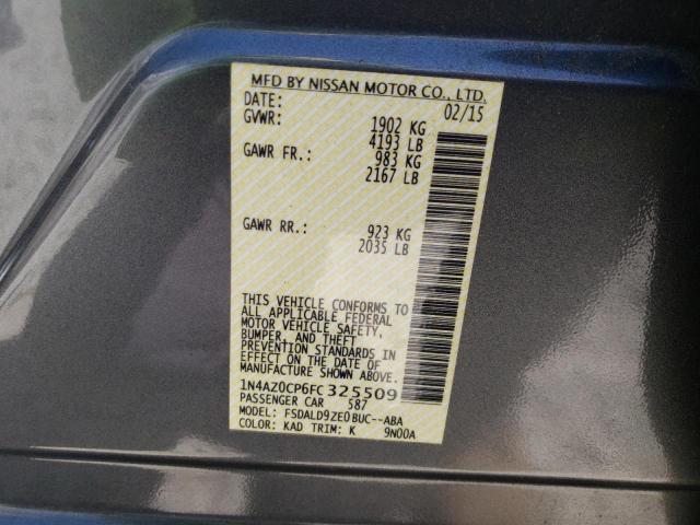 Photo 10 from auction – 2015 NISSAN LEAF S with VIN 1N4AZ0CP6FC325509