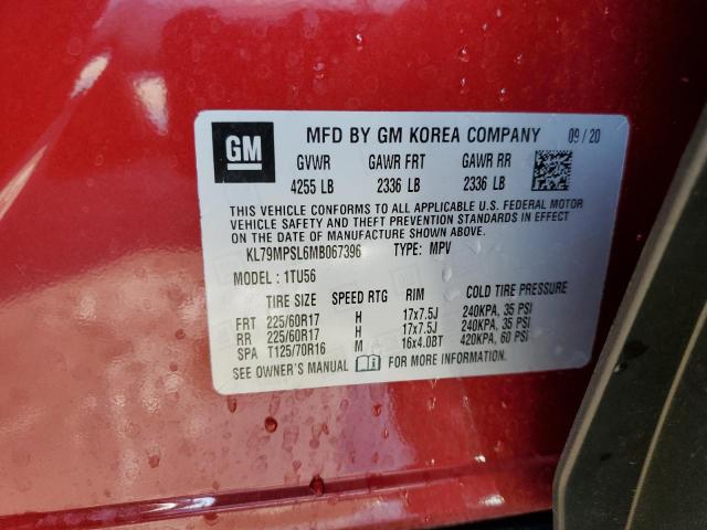 Photo 10 from auction – 2021 CHEVROLET TRAILBLAZE with VIN KL79MPSL6MB067396