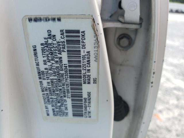 Photo 10 from auction – 2000 TOYOTA COROLLA VE with VIN 2T1BR12E7YC336341
