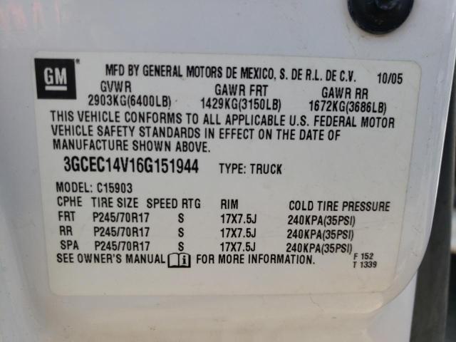 Photo 10 from auction – 2006 CHEVROLET SILVERADO with VIN 3GCEC14V16G151944