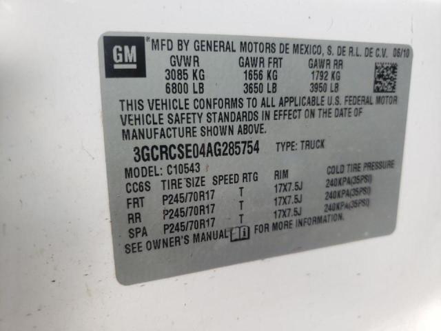 Photo 10 from auction – 2010 CHEVROLET SILVERADO with VIN 3GCRCSE04AG285754