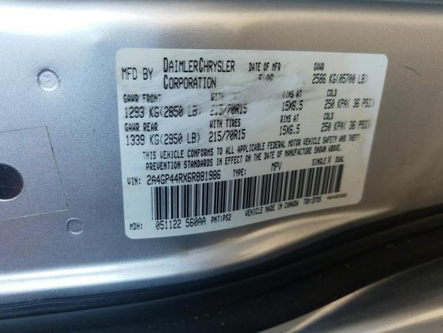 Photo 10 from auction – 2006 CHRYSLER TOWN & COU with VIN 2A4GP44RX6R881986