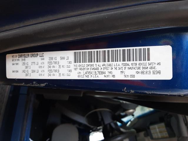 Photo 10 from auction – 2009 JEEP WRANGLER S with VIN 1J4FA54119L783844