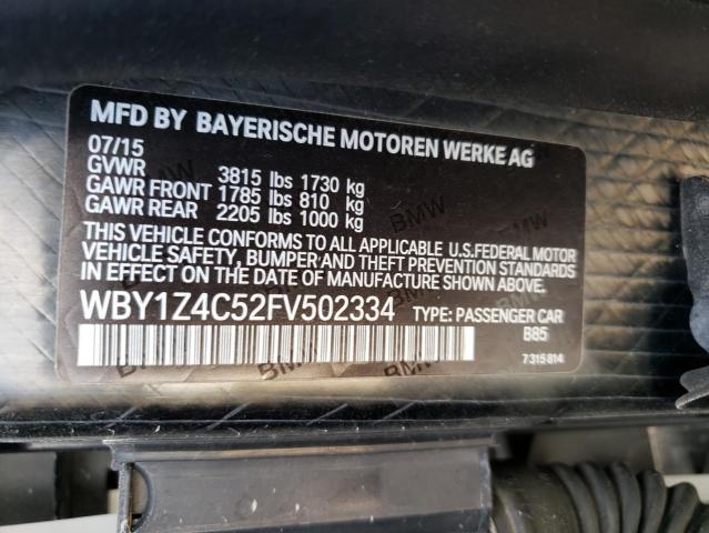 Photo 10 from auction – 2015 BMW I3 REX with VIN WBY1Z4C52FV502334