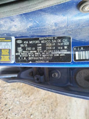 Photo 10 from auction – 2017 KIA FORTE LX with VIN 3KPFK4A79HE013517