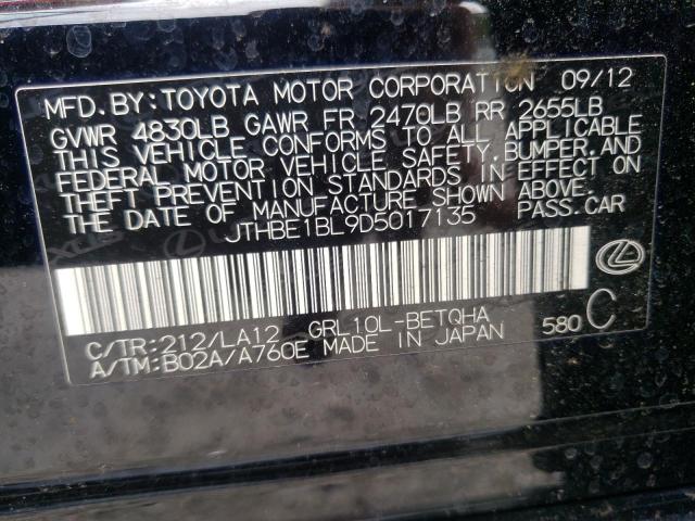 Photo 10 from auction – 2022 LEXUS GS 350 with VIN JTHBE1BL9D5017135