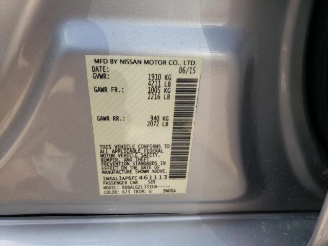 Photo 10 from auction – 2015 NISSAN ALTIMA 2.5 with VIN 1N4AL3AP6FC461113