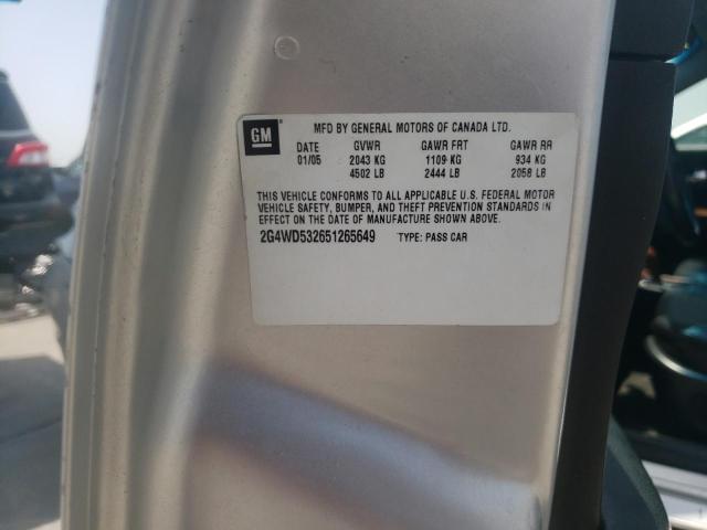 Photo 10 from auction – 2005 BUICK LACROSSE C with VIN 2G4WD532651265649