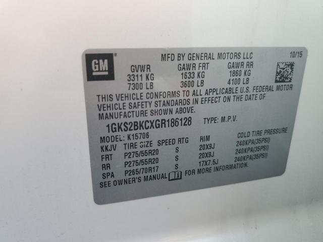 Photo 10 from auction – 2016 GMC YUKON SLT with VIN 1GKS2BKCXGR186128