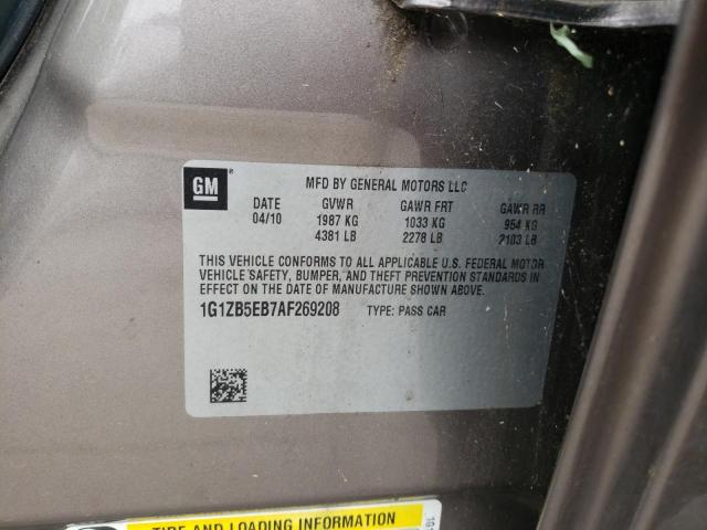 Photo 10 from auction – 2010 CHEVROLET MALIBU LS with VIN 1G1ZB5EB7AF269208