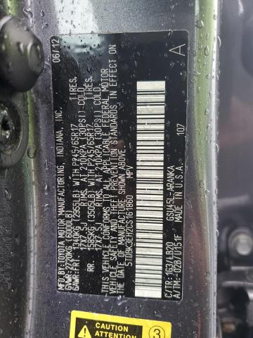 Photo 10 from auction – 2012 TOYOTA HIGHLANDER with VIN 5TDBK3EH2CS161860