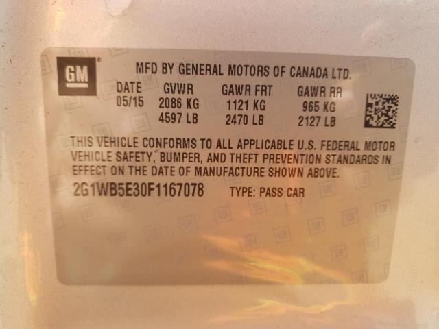 Photo 10 from auction – 2015 CHEVROLET IMPALA LIM with VIN 2G1WB5E30F1167078