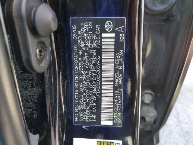 Photo 10 from auction – 2005 TOYOTA PRIUS with VIN JTDKB20U853069932