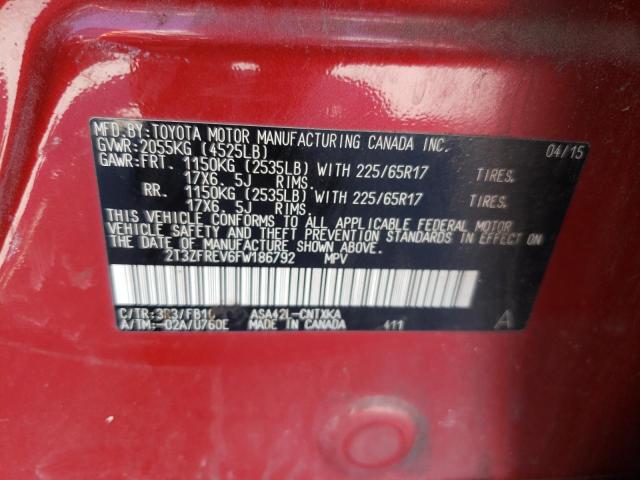 Photo 10 from auction – 2015 TOYOTA RAV4 LE with VIN 2T3ZFREV6FW186792