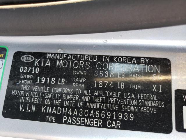 Photo 10 from auction – 2010 KIA RIO LX with VIN KNADH4A30A6691939