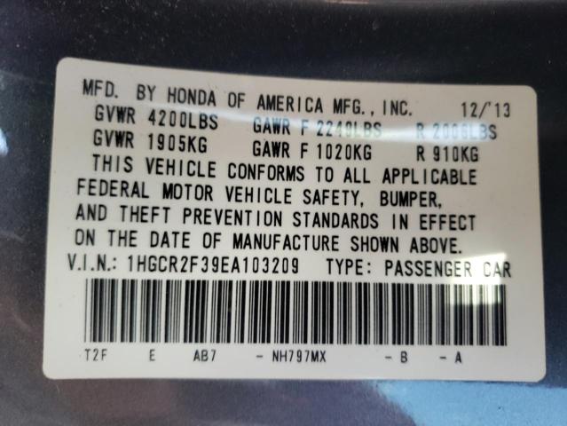 Photo 10 from auction – 2014 HONDA ACCORD LX with VIN 1HGCR2F39EA103209