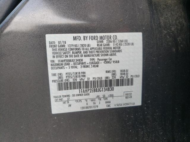 Photo 10 from auction – 2018 FORD TAURUS SEL with VIN 1FAHP2E88JG134830