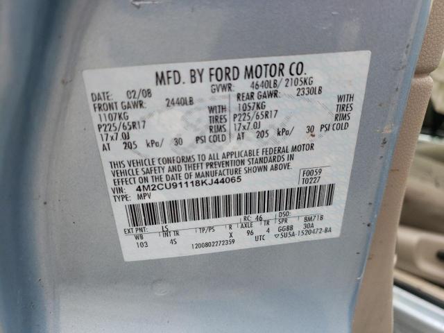 Photo 10 from auction – 2008 MERCURY MARINER with VIN 4M2CU91118KJ44065