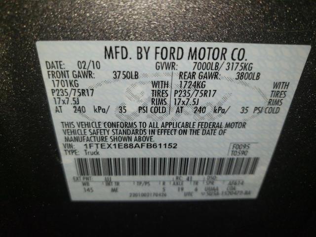 Photo 10 from auction – 2010 FORD F150 SUPER with VIN 1FTEX1E88AFB61152