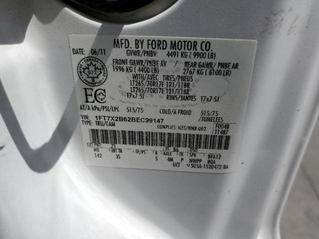 Photo 10 from auction – 2011 FORD F250 SUPER with VIN 1FT7X2B62BEC99147