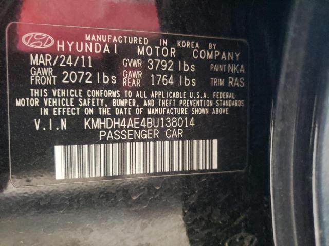 Photo 10 from auction – 2011 HYUNDAI ELANTRA GL with VIN KMHDH4AE4BU138014