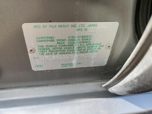 Photo 10 from auction – 2006 SUBARU FORESTER 2 with VIN JF1SG63676H740555