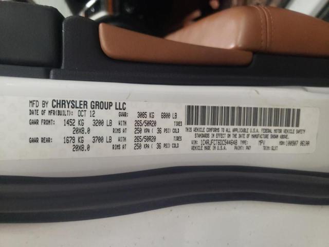Photo 10 from auction – 2013 JEEP GRAND CHER with VIN 1C4RJFCT6DC544648